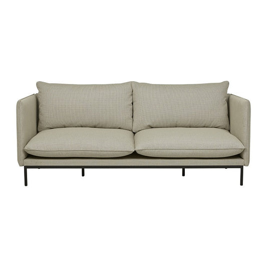 Aperto Curve 3 Seater Sofa | Black Aluminium | Myka Home