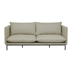 Aperto Curve 3 Seater Sofa | Black Aluminium | Myka Home