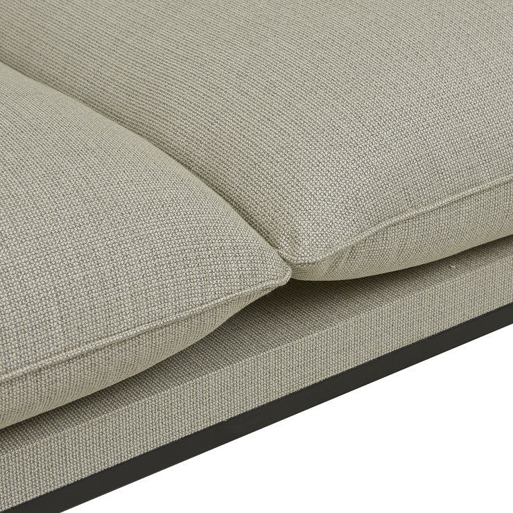 Aperto Curve 3 Seater Sofa | Black Aluminium | Myka Home - View 4