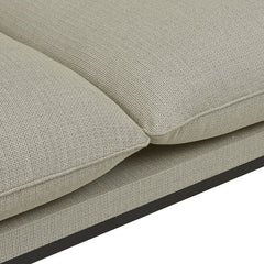 Aperto Curve 3 Seater Sofa | Black Aluminium | Myka Home