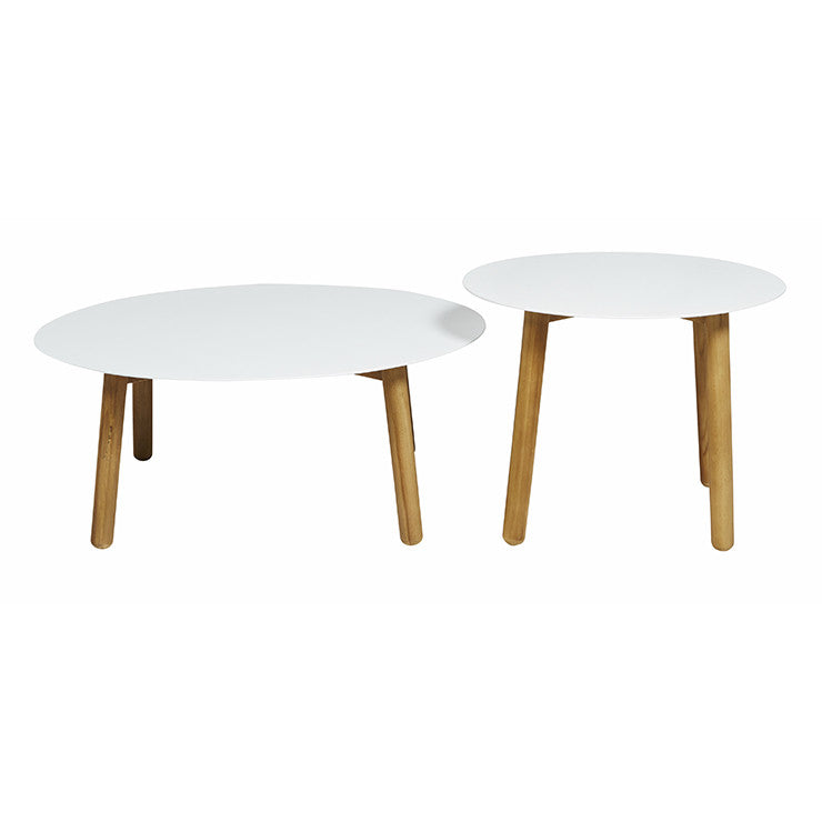 Aperto Round Coffee Table | White Aluminium | Myka Home - View 3