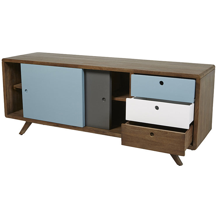 Hudson Scandi Buffet | Limed Brown Teak | Myka Home - View 3