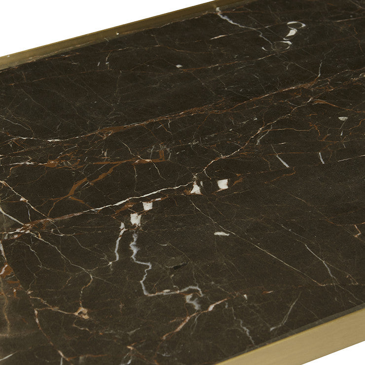Monaco Coffee Table | Brown Marble | Myka Home - View 4