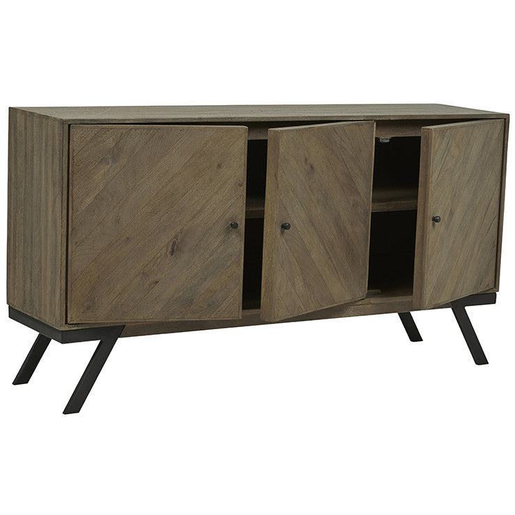 Drift Buffet | Grey Sand Mango Wood | Myka Home - View 3