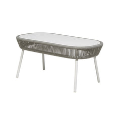 Granada Loop Outdoor Coffee Table | White Resin | Myka Home