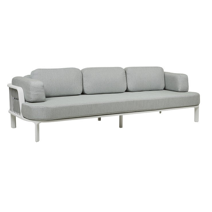 Lagoon Curve Outdoor 3 Seater Sofa | Aqua Tweed | Myka Home
