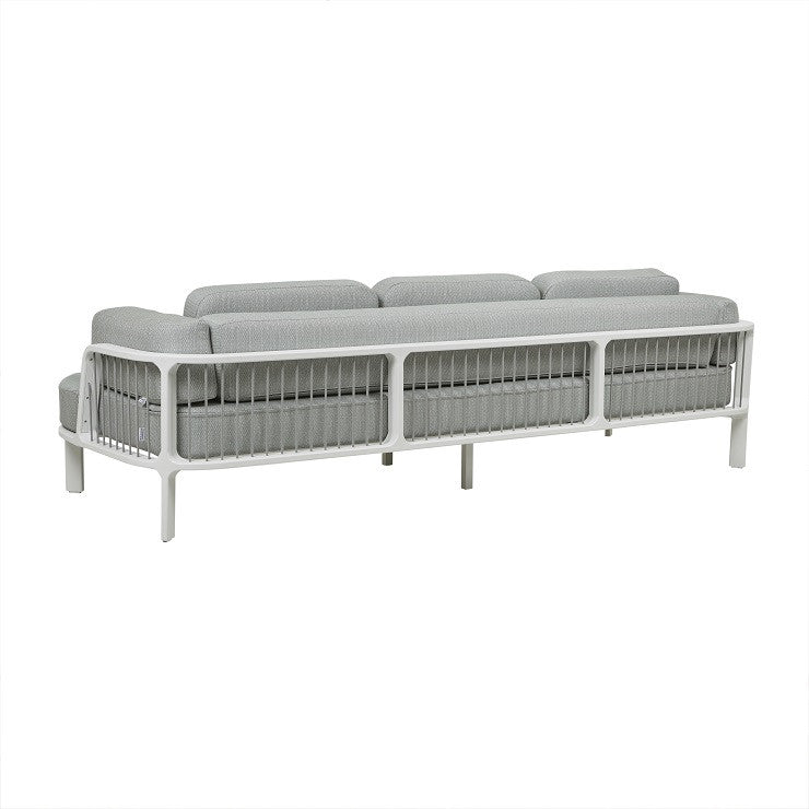 Lagoon Curve Outdoor 3 Seater Sofa | Aqua Tweed | Myka Home - View 9