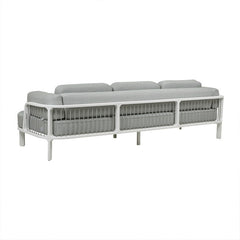 Lagoon Curve Outdoor 3 Seater Sofa | Aqua Tweed | Myka Home
