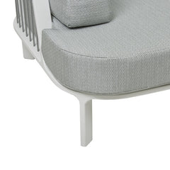 Lagoon Curve Outdoor 3 Seater Sofa | Aqua Tweed | Myka Home