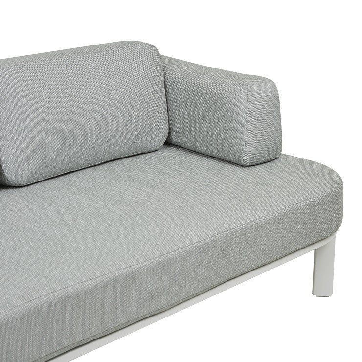 Lagoon Curve Outdoor 3 Seater Sofa | Aqua Tweed | Myka Home - View 5
