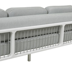 Lagoon Curve Outdoor 3 Seater Sofa | Aqua Tweed | Myka Home