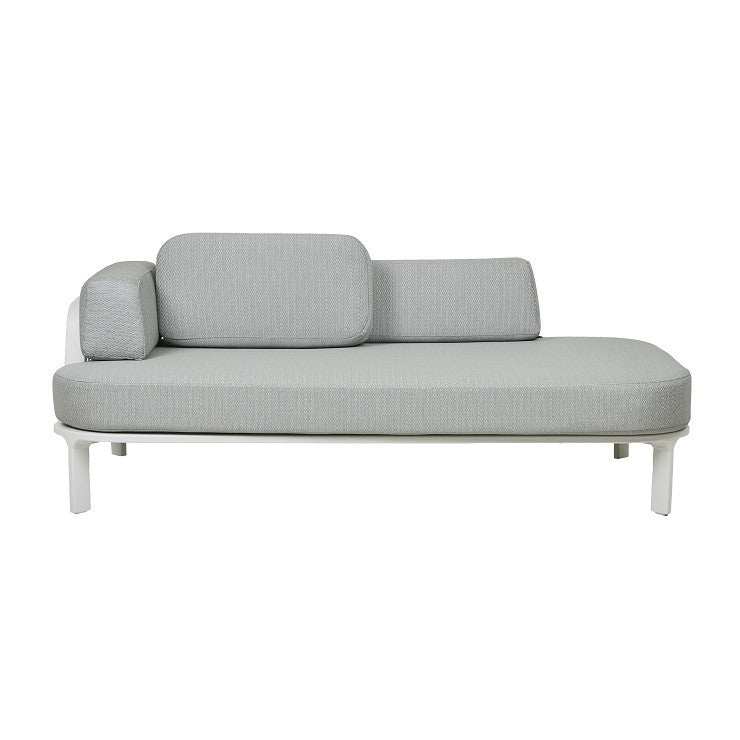 Lagoon Curve Outdoor Daybed | Aqua Tweed | Myka Home