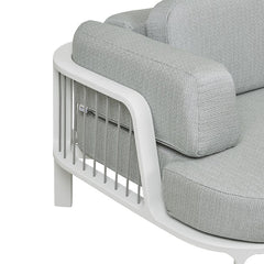Lagoon Curve Outdoor Daybed | Aqua Tweed | Myka Home