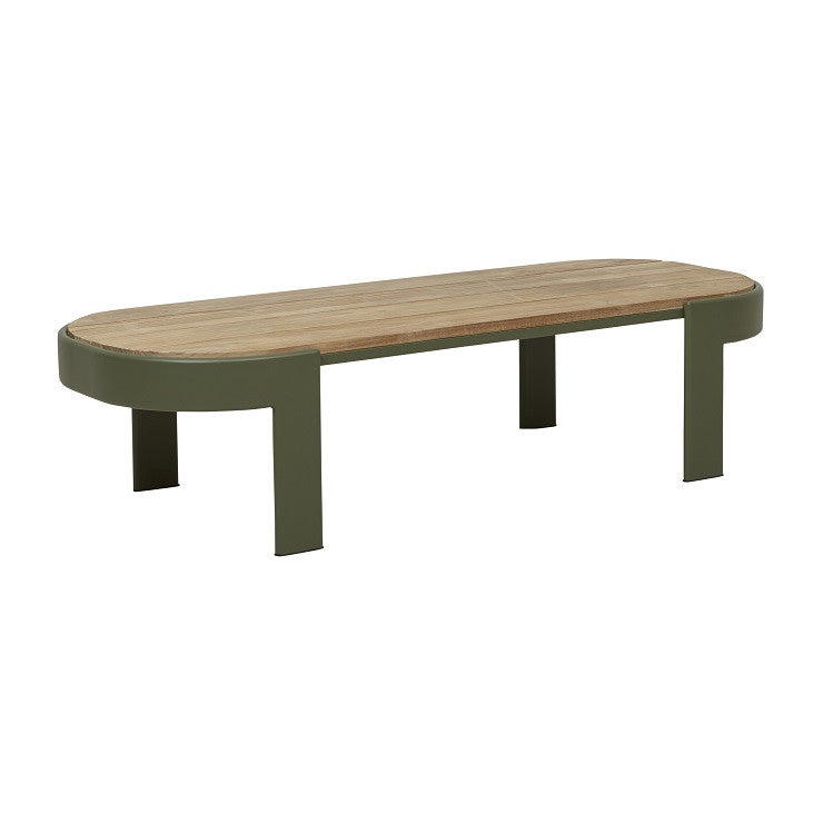 Lagoon Outdoor Oval Coffee Table | Teak Top | Myka Home
