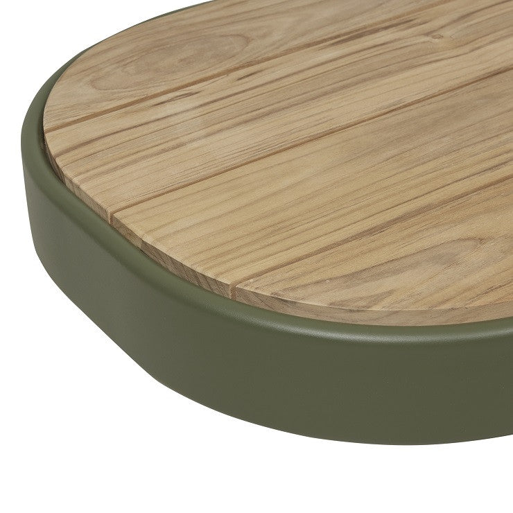 Lagoon Outdoor Oval Coffee Table | Teak Top | Myka Home - View 4