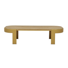 Lagoon Outdoor Oval Coffee Table | Teak Top | Myka Home