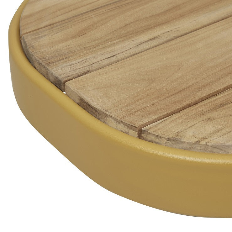 Lagoon Outdoor Oval Coffee Table | Teak Top | Myka Home - View 8