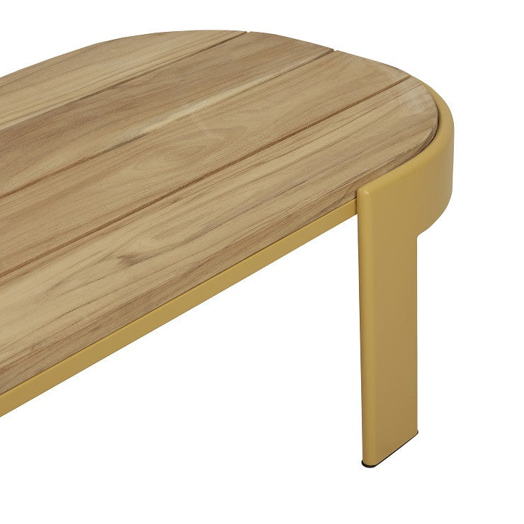 Lagoon Outdoor Oval Coffee Table | Teak Top | Myka Home - View 3