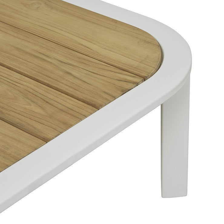 Lagoon Outdoor Square Coffee Table | Teak Top | Myka Home - View 4