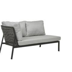 Pier Outdoor 2 Seater Left Arm Sofa | Black Rope | Myka Home