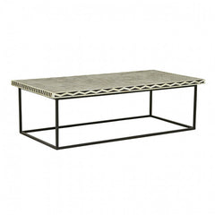 Taj Herringbone Bone Coffee Table
