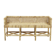 Bali Bench Seat | Natural Rattan | Myka Home