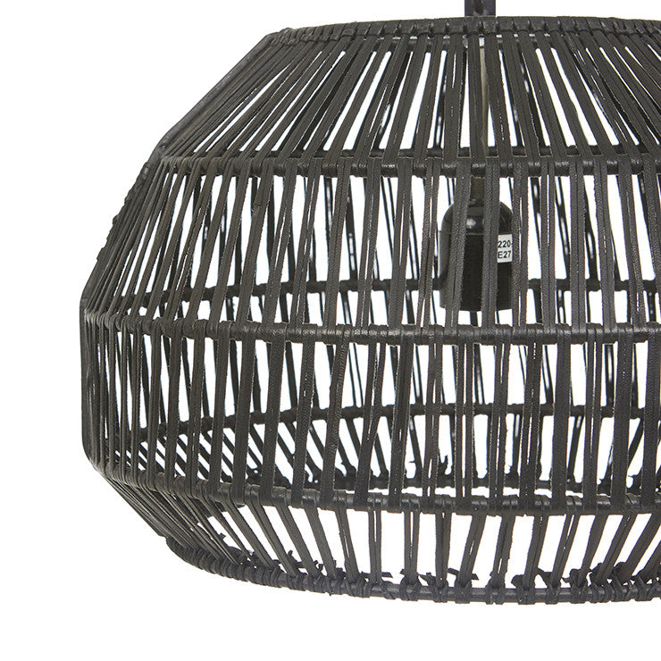 Oslo Pendant | Black Leather | Myka Home - View 2