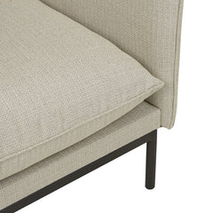 Aperto Curve 1 Seater Sofa | Black Aluminium | Myka Home
