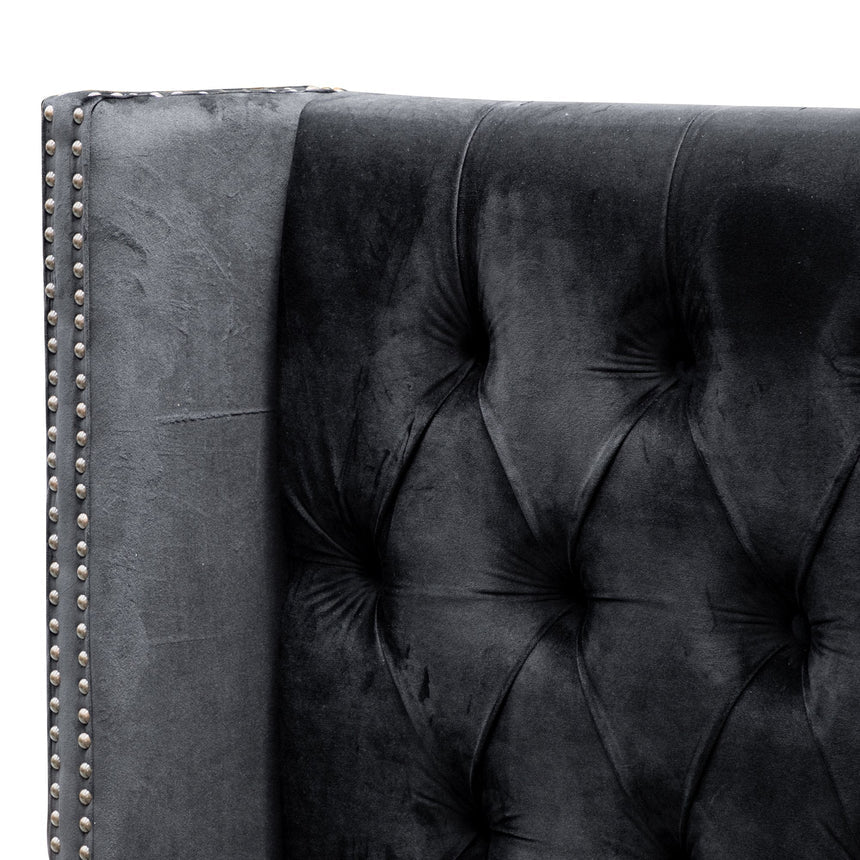 King Bed Frame - Black Velvet - View 9