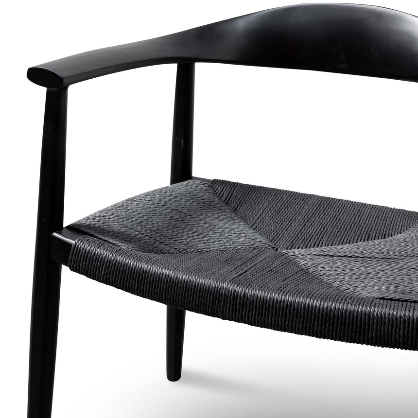 Round Dining Armchair - Full Black (Set of 2) - View 6