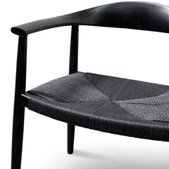 CDC6041-SD - Round Dining Armchair - Full Black (Set of 2)