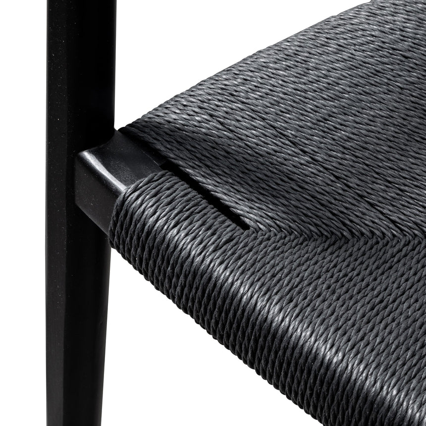 Round Dining Armchair - Full Black (Set of 2) - View 11
