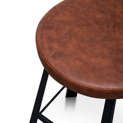 CBS2990-SU 65cm Bar Stool in Rustic Brown - Black Legs
