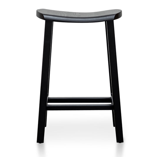 - Wooden Bar Stool - Black