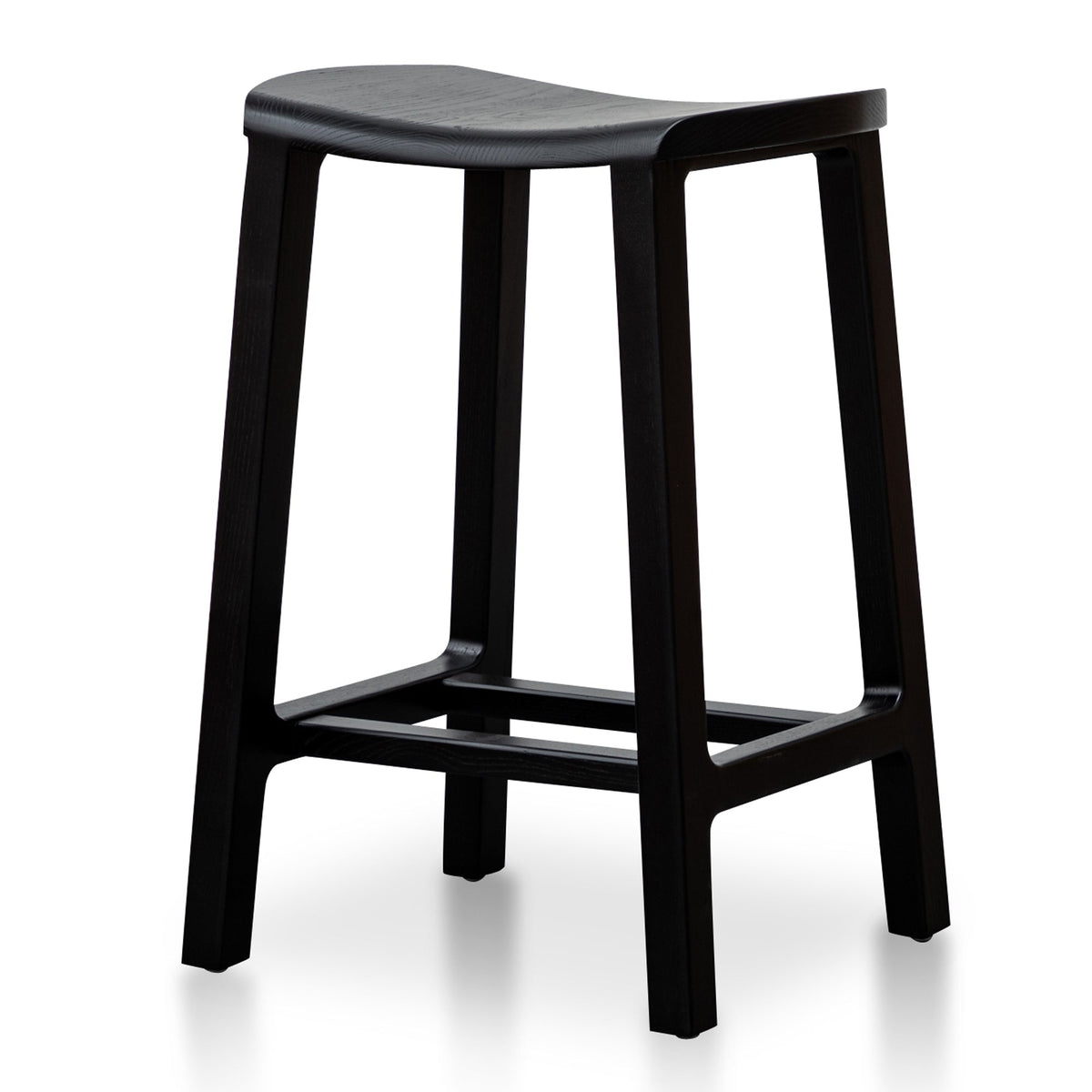 - Wooden Bar Stool - Black