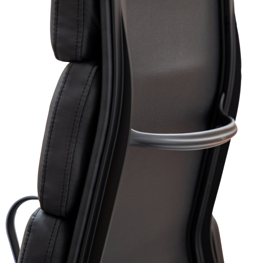 High Back Office Chair | Full Black | Myka Home - View 8