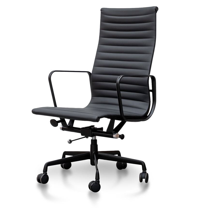 Executive Leather Office Chair | Full Black | Myka Home