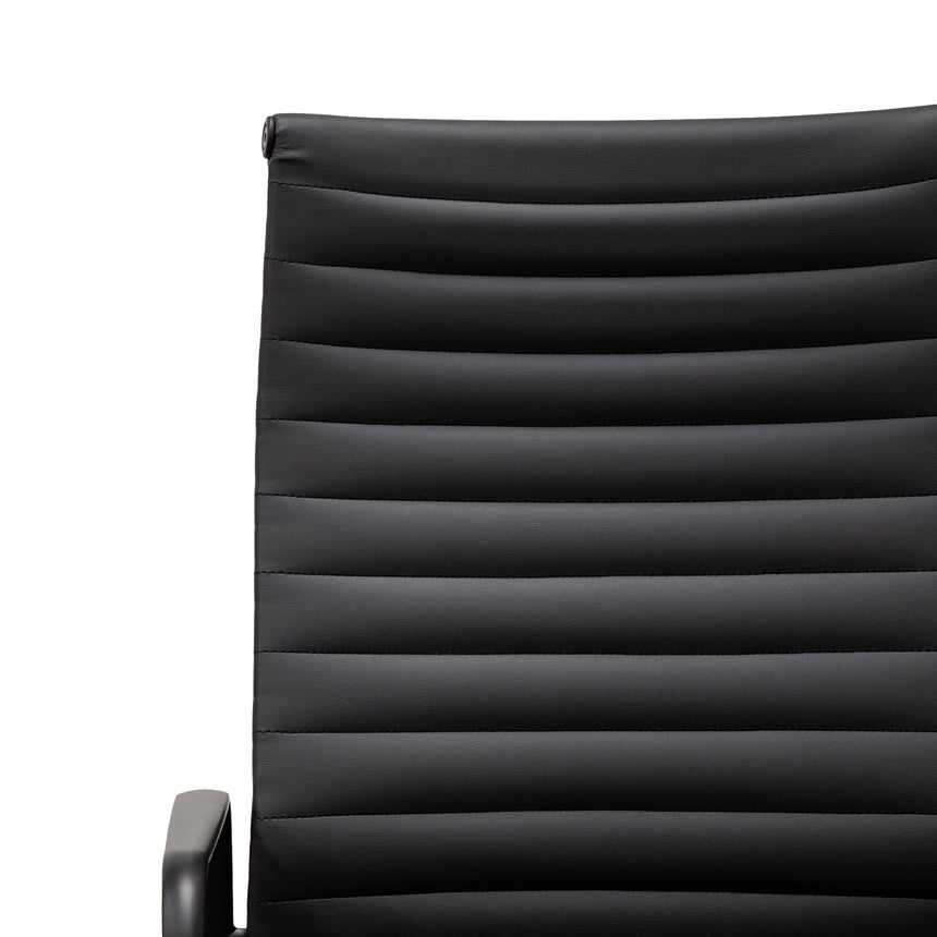 Executive Leather Office Chair | Full Black | Myka Home - View 9