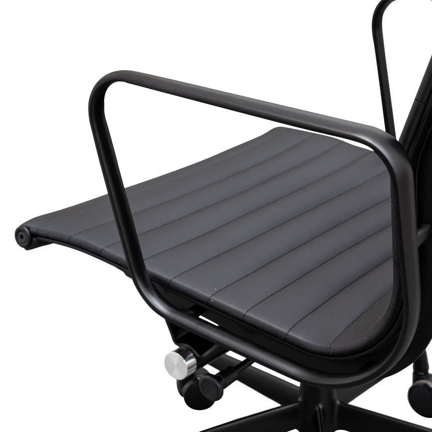 Executive Leather Office Chair | Full Black | Myka Home - View 15