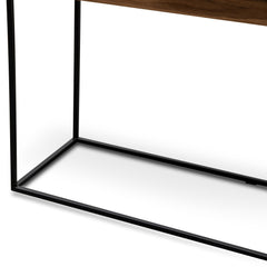 CDT2823-IG Metal Frame Console - Walnut - Black Tray