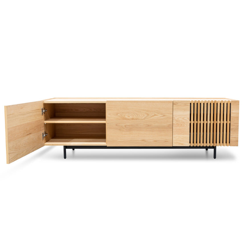 Entertainment TV Unit | Natural with Black Legs | Myka Home - View 3