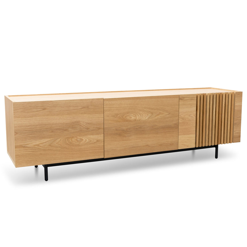 Entertainment TV Unit | Natural with Black Legs | Myka Home - View 2