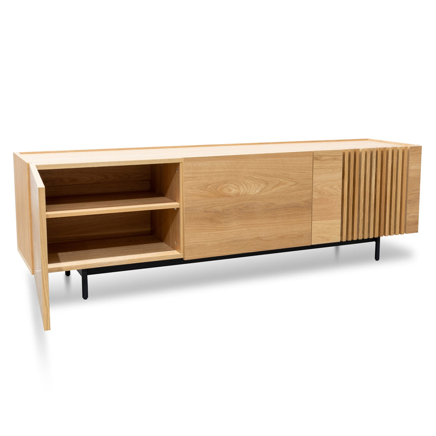 Entertainment TV Unit | Natural with Black Legs | Myka Home - View 8