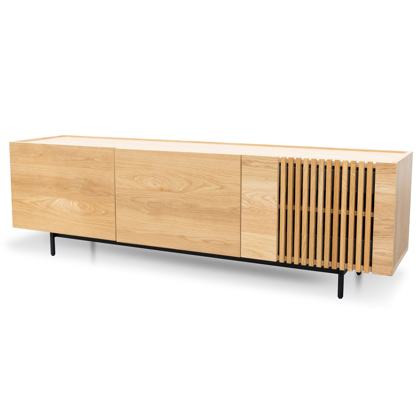 Entertainment TV Unit | Natural with Black Legs | Myka Home - View 10