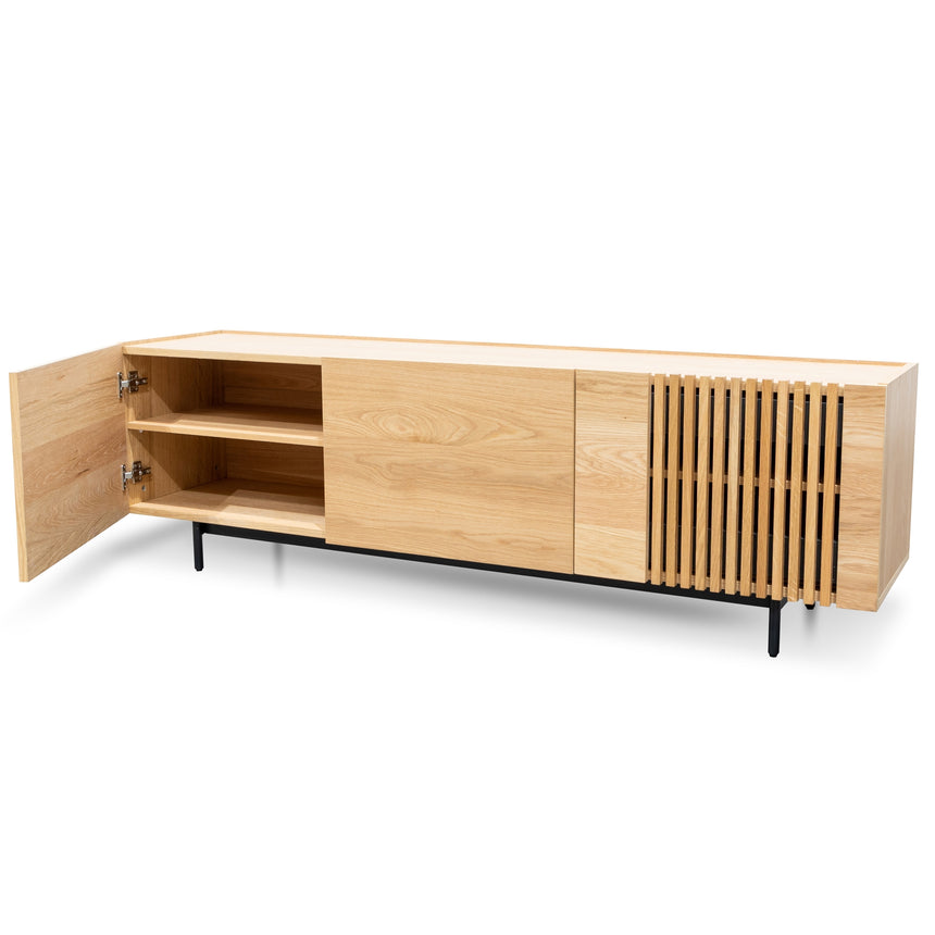 Entertainment TV Unit | Natural with Black Legs | Myka Home - View 9