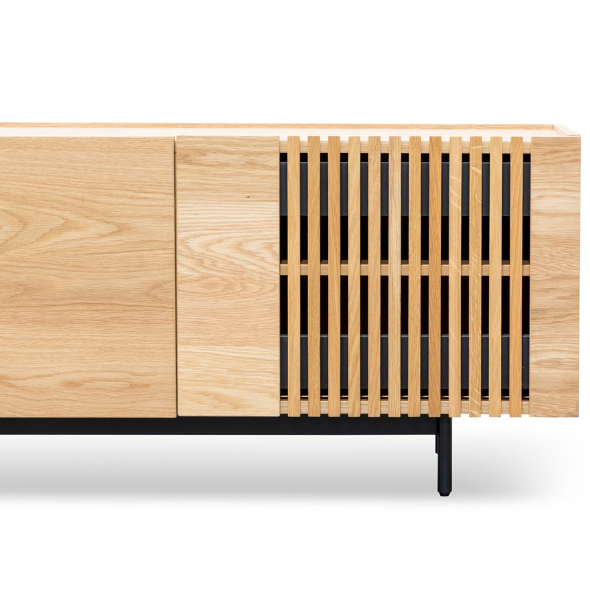 Entertainment TV Unit | Natural with Black Legs | Myka Home - View 13