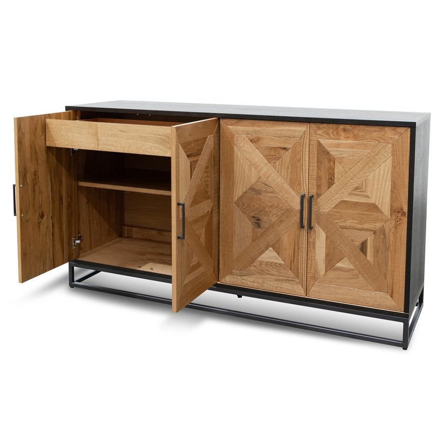 Wide Sideboard - European Knotty Oak and Peppercorn - View 7