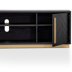 CTV2807-VN Entertainment TV Unit - Black and Brass