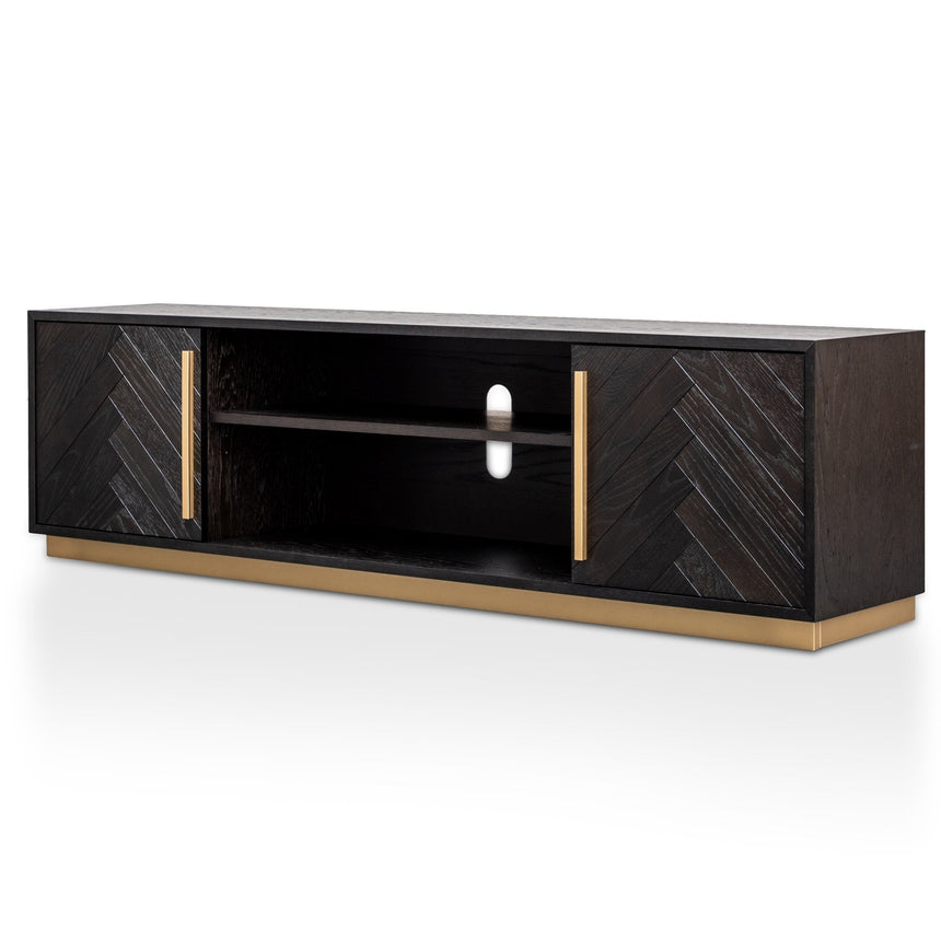 Entertainment TV Unit | Black and Brass | Myka Home
