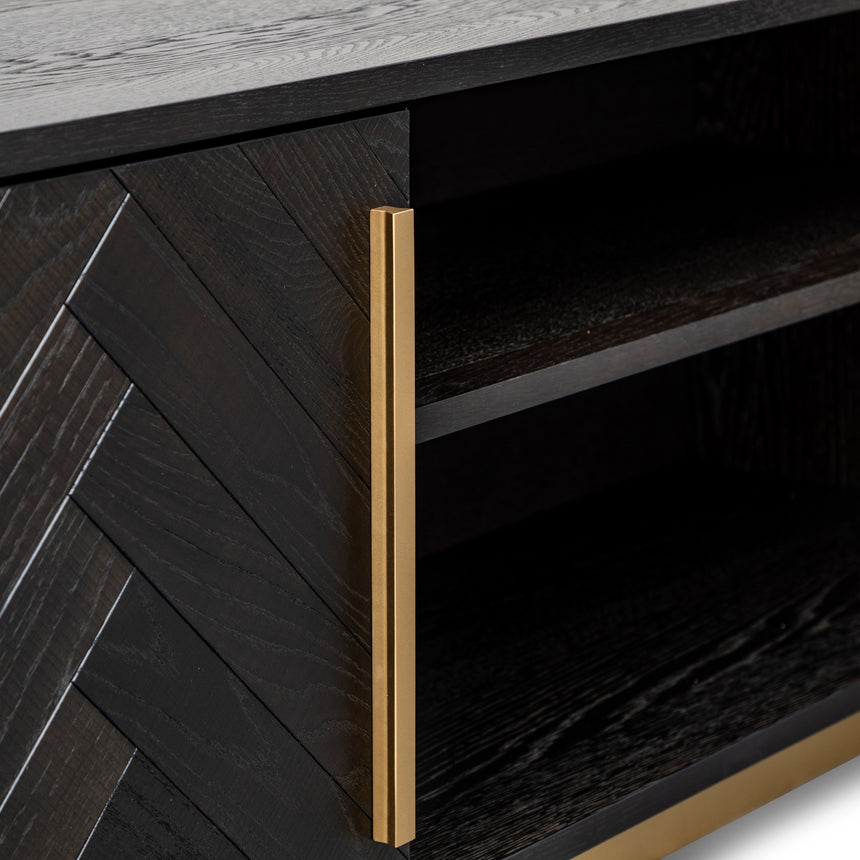 Wide Sideboard - Black and Brass - View 2